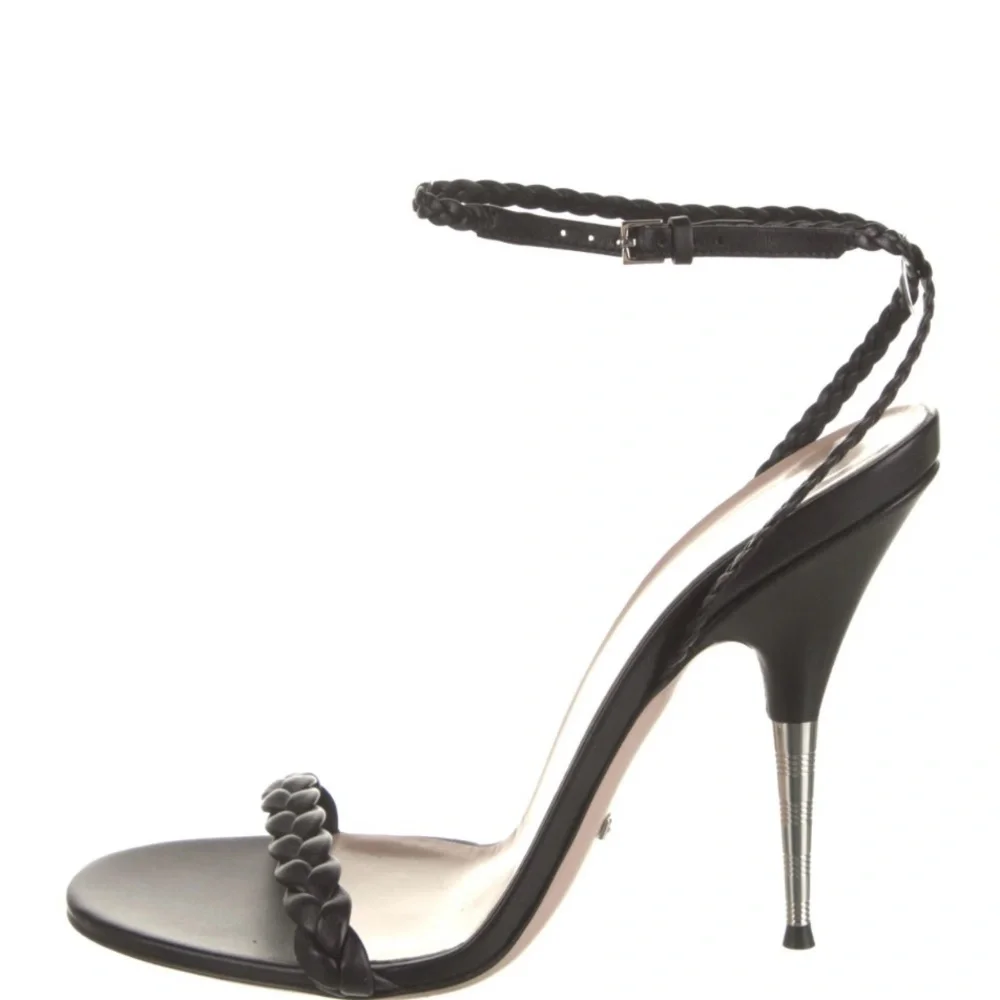 Gucci Black Stiletto Heels with Transparent Accents - Picture 4 of 7